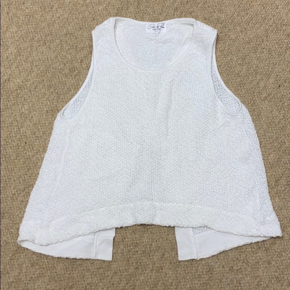 White Flowy Tank Top